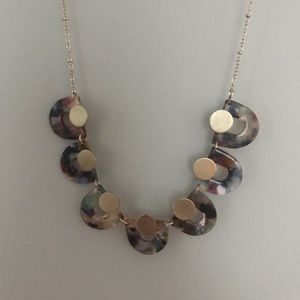 Acrylic semi circle statement necklace